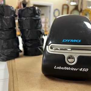 Dymo LabelWriter 450 Thermal Printer W/ power Cord only 10 Rolls Of Labels WORKS